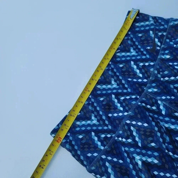 Nike Legging Womens XS Blue Crop Compression Athletic Pants Dri Fit Stretch Mesh - Picture 8 of 9